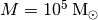 M = 10^5\,{\rm M_{\odot}}